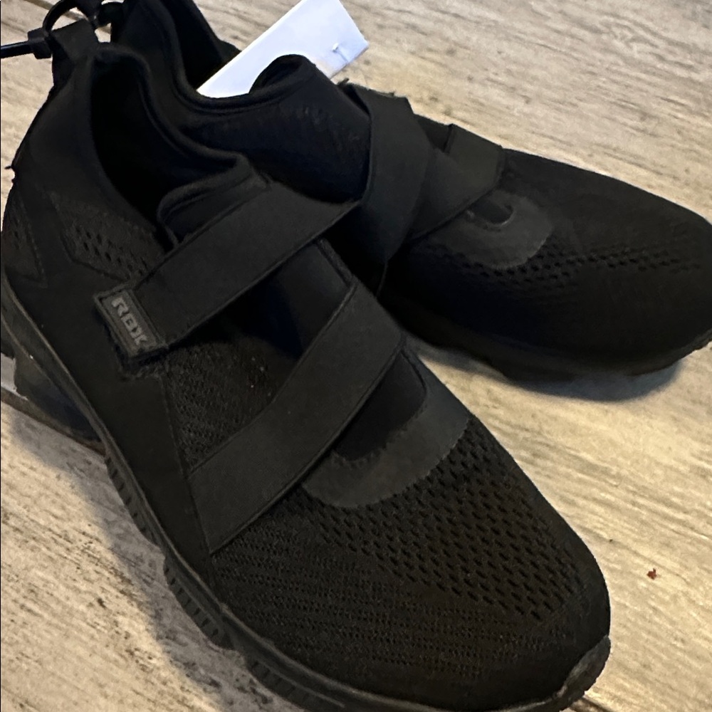 RBX Slip On Orthodic Black Athletic Sneakers Comfortable! Size 8